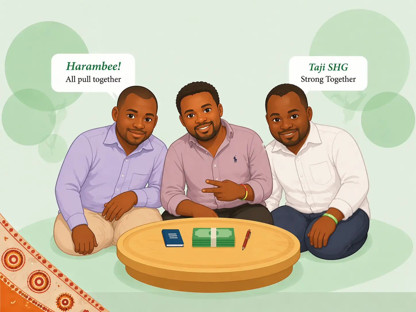 Chama group meeting illustration